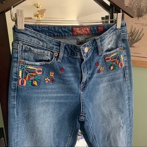Lucky Brand Embroidered Jeans